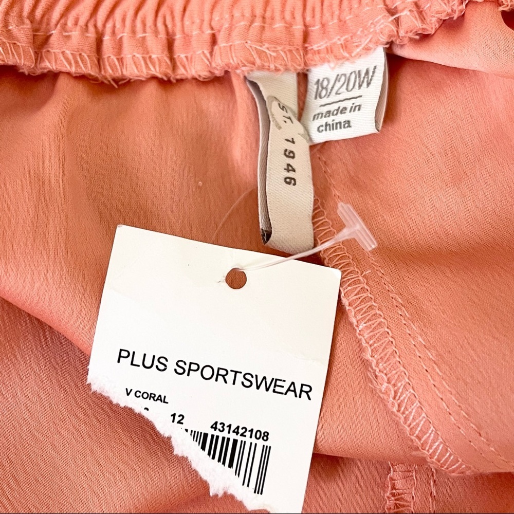 ➕ NWT Cato Coral Orange Light Weigh Wide Leg Pants Womens Plus Size 18/20 - Picture 7 of 11